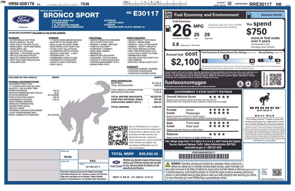 ford bronco sport 2024 3FMCR9B68RRE30117 image ford bronco sport 2024 3FMCR9B68RRE30117 image